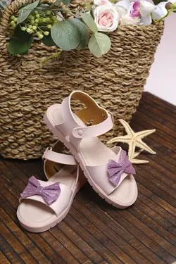 صندل بچه گانه کودک پاپیون کف ترمو دخترانه طرح‎دار برند Oksit کد 1651574587