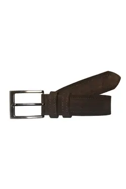 کمربند سیاه جیر رنگ قهوه ای، ای تیره چرم اصل 4cm برند GoDeri کد 1651740225