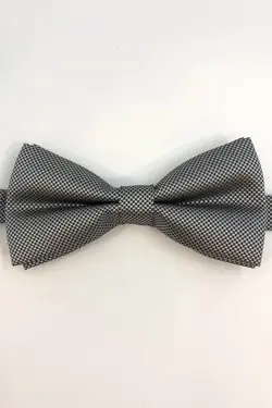 ست پاپیون یقه سوزن دار دستمال طرح‎دار طوسی مردانه برند Quesste Accessory کد 1651711449