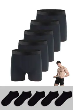 لباس زیر جوراب ست مشکی مردانه برند HARMAN TEKSTİL کد 1651703760