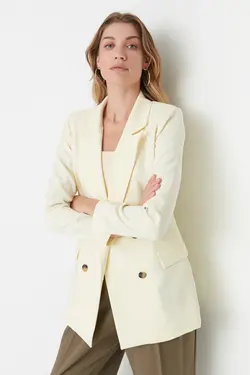 کت دکمه‎دار زرد برند TRENDYOLMİLLA کد 1651966627