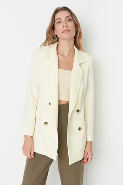 کت دکمه‎دار زرد برند TRENDYOLMİLLA کد 1651966627