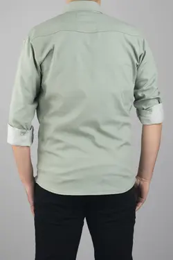 پیراهن جین اسلیم فیت سبز پسته ای مردانه برند YXC Trend Maker کد 1651954149