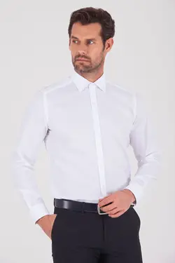 پیراهن راحت پنبه ای سفید برند Hatemoğlu کد 1651953969