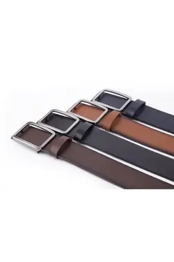 کمربند جین مردانه پارچه قهوه‎ای چرم اصل 4cm برند BOYD کد 1651949767