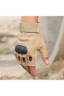 دست کش ارتشی استخوانی انگشت نصفه خاکی رنگ برند SABAYS کد 1651809847