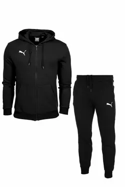 ست لباس راحتی سوییشرت پایین پنبه ای مشکی مردانه برند Puma کد 1651815186