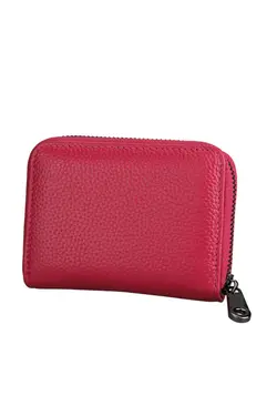 کیف پول 11قسمته صورتی جا کارتی چرم زیپدار مشکی برند Kemer Dünyası کد 1651803142