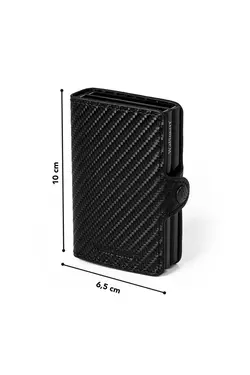 کیف پول ست اتوماتیک طرح جا کارتی چرم اصل مردانه برند DEKOHOP کد 1651802425