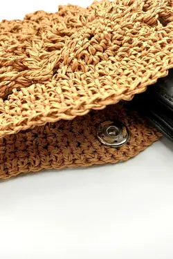 بافتنی مدل حصیری شتری کیف &amp; برند The Art Accessories کد 1652116454