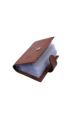 کیف پول جا کارتی ایستاده مدل شفاف داخل چرم اصل برند MKM کد 1652307163