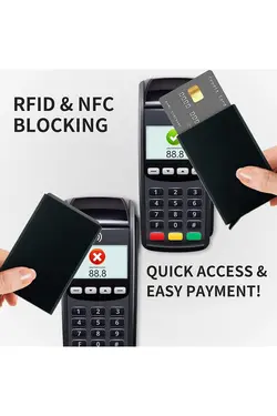 کیف پول محافظ اتوماتیک جا کارتی چرم برند Aquablue کد 1652306587