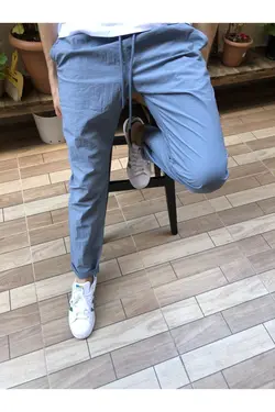 لباس راحتی پارچه نواردار پاچه آبی مردانه برند BUTİKROMANO کد 1652242510