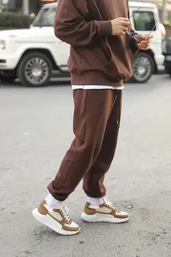 شلوار راحتی قهوه‎ای مردانه برند Flopii کد 1652242495