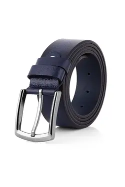 کمربند چرم سرمه ای مردانه 100% اصل برند polo air کد 1652234167