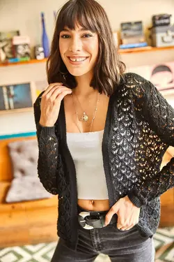 بافتنی فصلی مشکی زنانه برند Olalook کد 1652222109