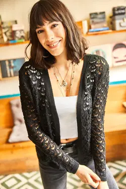 بافتنی فصلی مشکی زنانه برند Olalook کد 1652222109