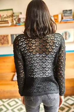 بافتنی فصلی مشکی زنانه برند Olalook کد 1652222109