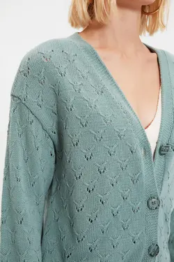 بافتنی طرح‎دار نعنایی رنگ برند TRENDYOLMİLLA کد 1652221566