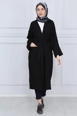 بافتنی کمربند دار مشکی زنانه برند ilmek کد 1652221626