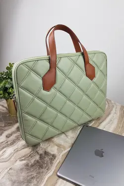 کلاسور طلقی حرفه ای طرح پنبه دوزی شده 140 مک بوک کیف اسناد برند Vardo کد 1652435742