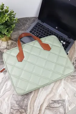کلاسور طلقی حرفه ای طرح پنبه دوزی شده 140 مک بوک کیف اسناد برند Vardo کد 1652435742