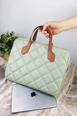 کلاسور طلقی حرفه ای طرح پنبه دوزی شده 140 مک بوک کیف اسناد برند Vardo کد 1652435742