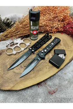 چاقو کمربند دار فولادی پروانه 21cm 22cm برند alsepeteavm کد 1652421524