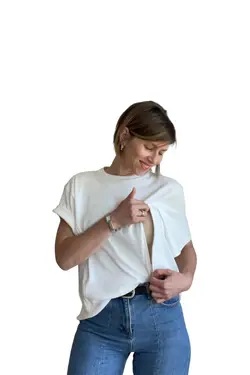 سویشرت گشاد شیردهی سفید زیپدار بارداری برند LeZeR کد 1652388628