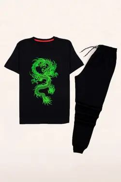 ست لباس راحتی چاپی سبز دراگون برند trendypassion کد 1652377326