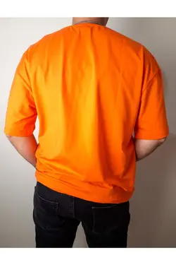 تیشرت گشاد قلاب دوزی شده روباه نارنجی برند Qozalak کد 1652565492