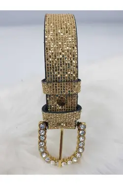 کمربند نگین‎دار طلایی زنانه برند BellaVino کد 1652559968