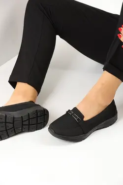 کفش سگک ارتوپدیک کمربند‎دار مشکی زنانه برند AYŞEM کد 1652563747