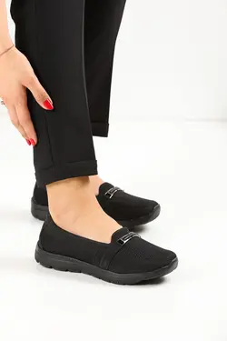 کفش سگک ارتوپدیک کمربند‎دار مشکی زنانه برند AYŞEM کد 1652563747