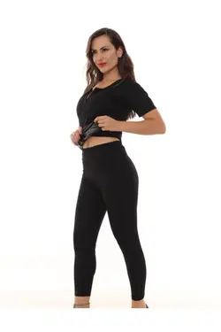 ست تایت آستین کوتاه زیپدار برند Sauna Suit کد 1652554566
