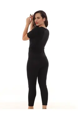 ست تایت آستین کوتاه زیپدار برند Sauna Suit کد 1652554566
