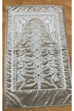 سجاده ست عروس مخملی بژ کاپوچینو برند ayhan home ev tekstili کد 1652504048