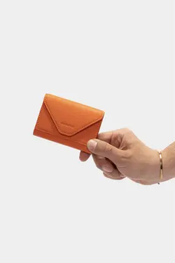 کیف پول کاغذی محفظه ای سکه 3639100% اصل نارنجی جا کارتی چرم برند Grande کد 1652479942