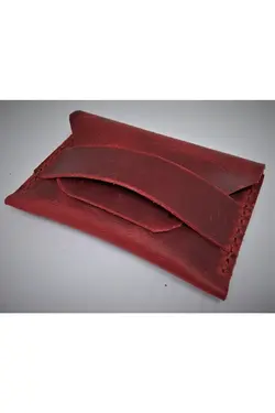 کیف پول کار شده جا کارتی چرم واقعی دستی برند Mahfuz کد 1652476412