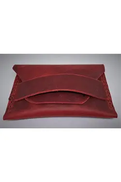 کیف پول کار شده جا کارتی چرم واقعی دستی برند Mahfuz کد 1652476412