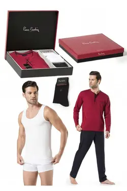 ست جهیزیه 20000 زرشکی مردانه برند Pierre Cardin کد 1652456765
