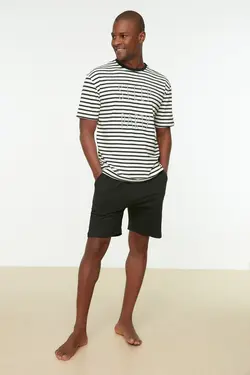 لباس راحتی بافتنی گشاد مردانه مشکی برند TRENDYOL MAN کد 1652456526