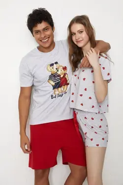 ست شلوارک ملانژ Teddy مردانه برند Katia &amp; Bony کد 1652455626