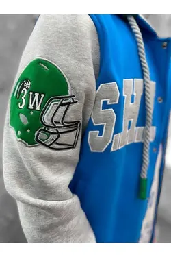 کت کالج کلاهدار قلاب دوزی شده برند go gang own کد 1652687647