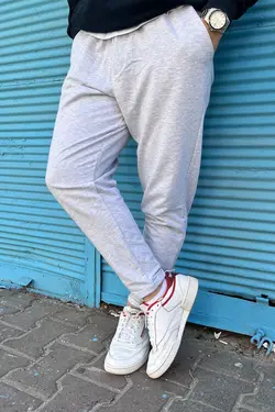 شلوار راحتی نخی ساده پاچه طوسی مردانه برند COMETAWEAR کد 1652652802