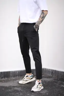 شلوار راحتی نخی ساده پاچه مردانه برند COMETAWEAR کد 1652652794