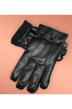 دستکش چرم مصنوعی طرح‎دار سایز استاندارد مردانه برند mugees کد 1652650065
