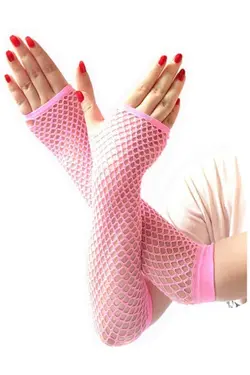 دستکش بافتنی بلند رنگ صورتی روشن برند Samur کد 1652649637