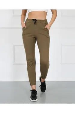 لباس راحتی نخی کشی پاچه قهوه‎ای برند BLUE TAG کد 1652598334