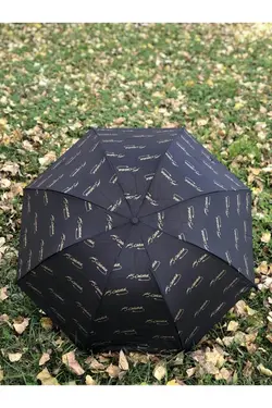 چتر زنانه مشکی با امضای اتاترک برند Rainwalker کد 1652592345